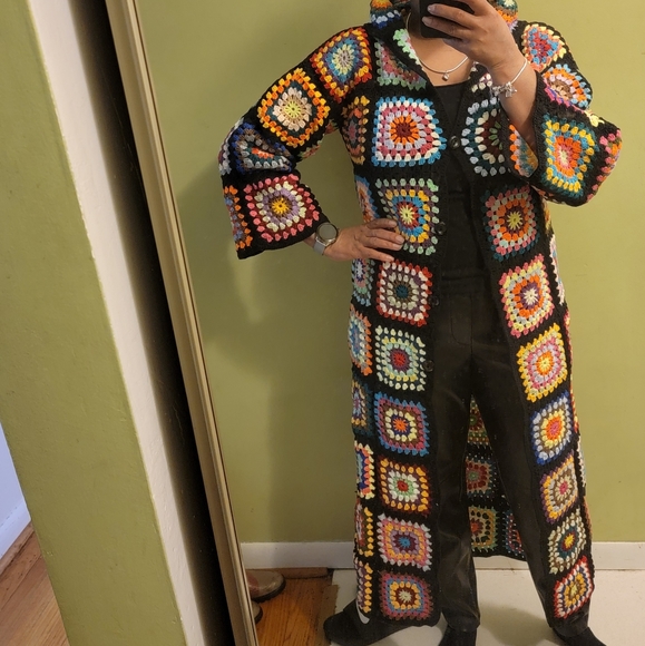 Hand Crafted Sweaters - Granny square cardigan